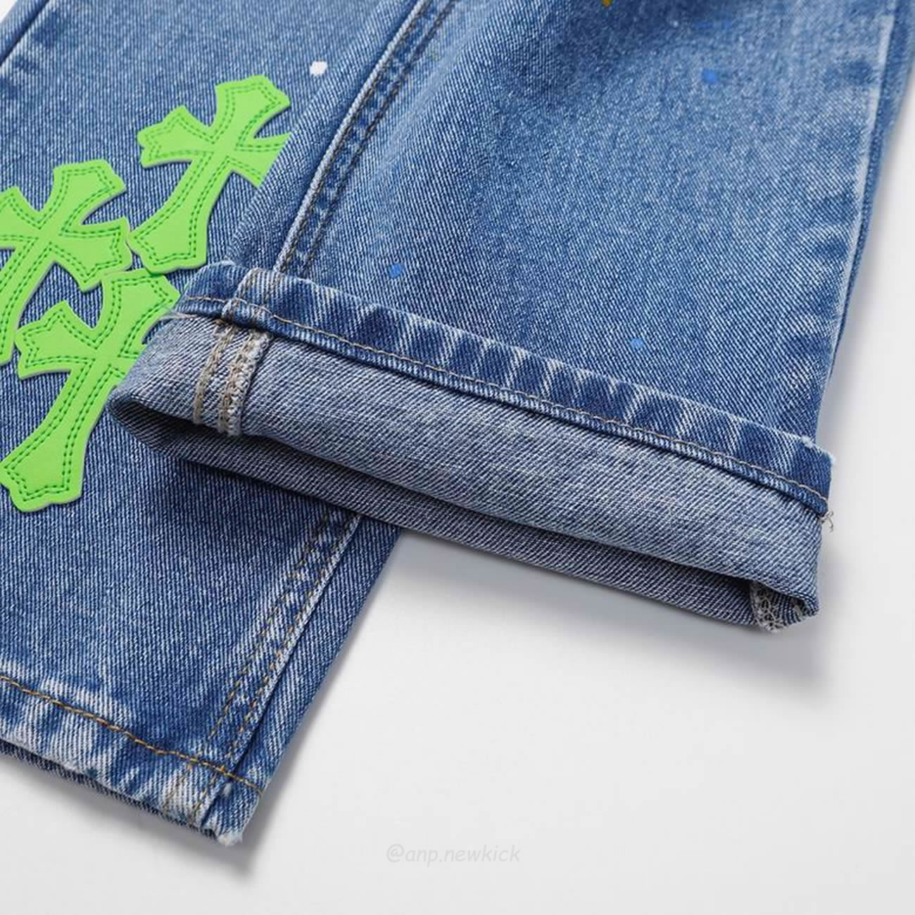 Chrome Hearts Blue Speckle Jeans Cross (6) - www.newkick.org